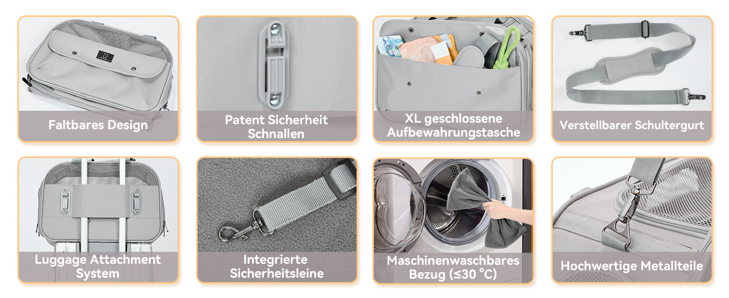 Транспортний бокс для котів та собак, сірий. Підходить для авіаперельотів та авто. Легкий, з безпечними пряжками та сіткою. Також використовується як сумка для зберігання.