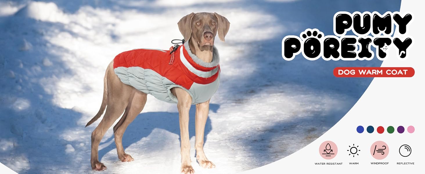 Водонепроникний зимовий теплий одяг для собак: куртка, жилет, пуховик, светр з кільцями D (червоний, 2XL) XXL Червоний