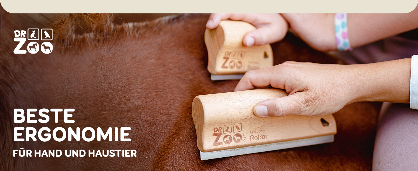 Дзеркальна щітка для собак DR Zoo 'Robbi' – ідеальна для грумінгу, видаляє підшерсток та короткий пух