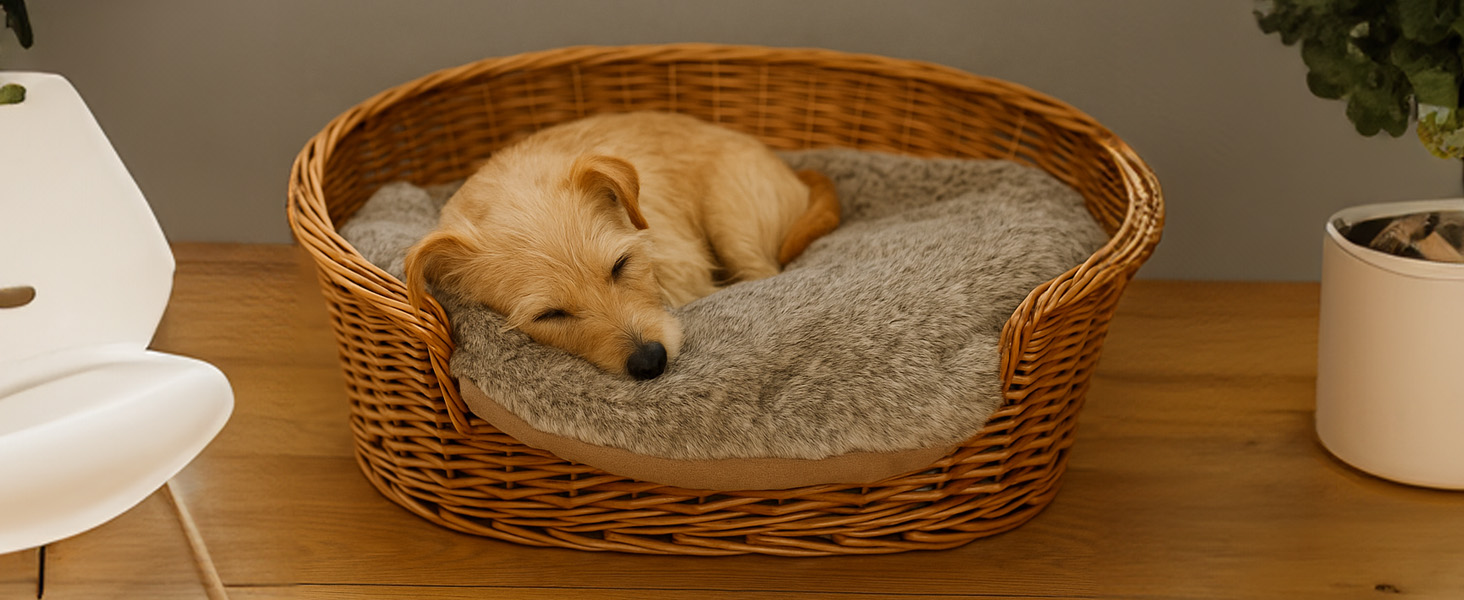 Тепла та м'яка підстилка для собак середніх та маленьких порід - коричнева, антиковзаюча, легко миється, для захисту дивану та авто