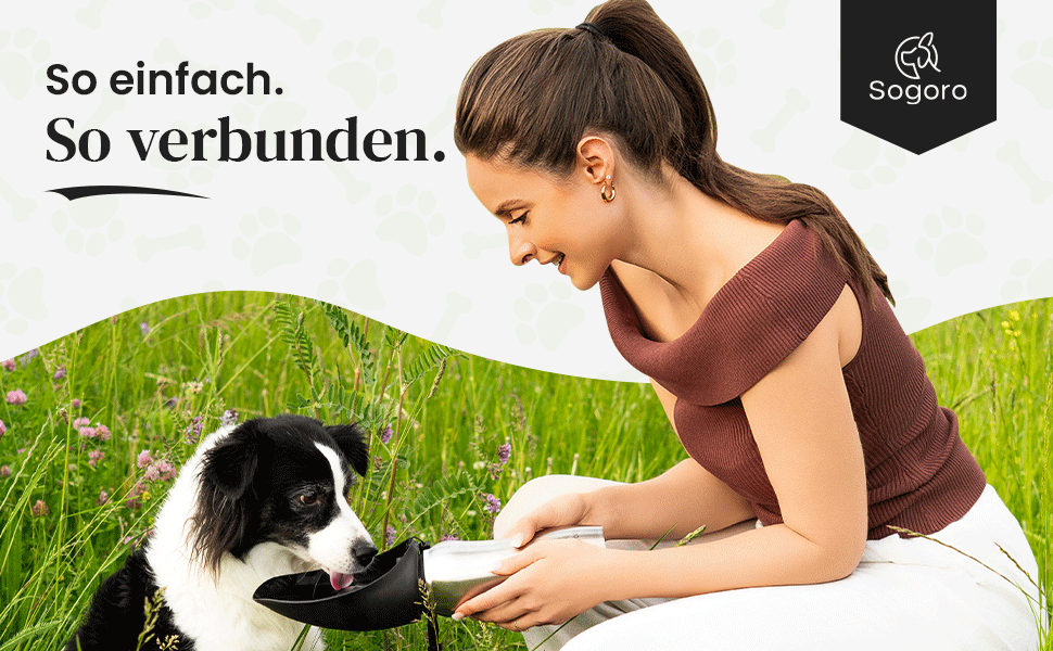 Водяна пляшка для собак Sogoro 700 мл - не протікає, з нержавіючої сталі - портативна, для всіх порід