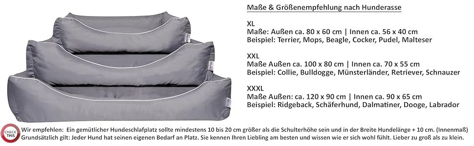 Набір для собак Tante Hilde Wangerooge XL: лежак, корзина, подушка, плед, сірий, 80x60 см, преміум якість, для мопса, джек-рассел тер'єра, міцний, легкий у догляді
