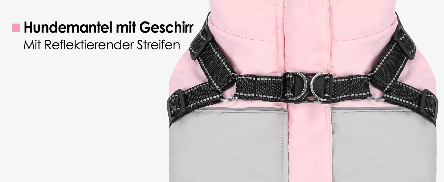 Теплий зимовий одяг для собак AOFITEE: куртка, жилет, водонепроникний, для великих порід (лабрадор, віндгорн, голден ретрівер), 2XL, бордовий