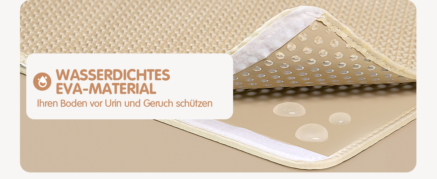 Килимок для котячого туалету Ycozy Katzenklo Matte XL 90x60 см, EVA, двошаровий, вологостійкий, легко миється, бежевий