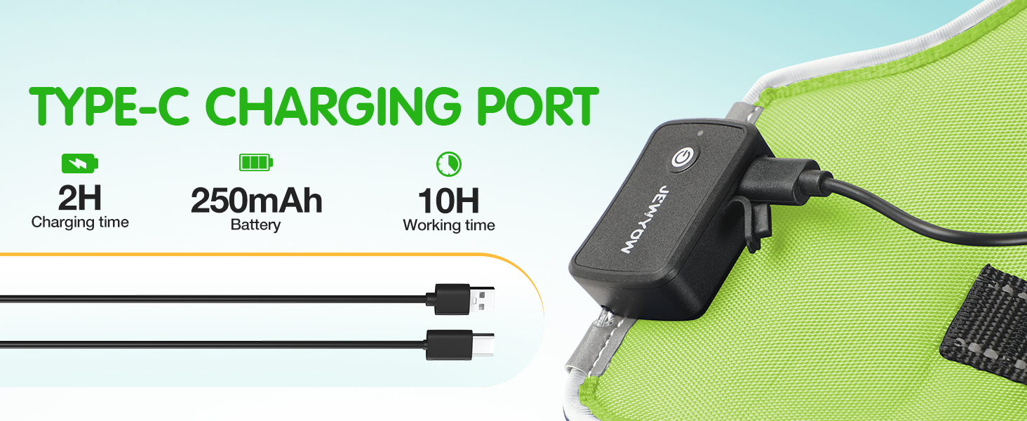 Світловідбиваючий нашийник для собак з LED, перезаряджуваний, м'який, водонепроникний, 3 режими, зелений, розмір M