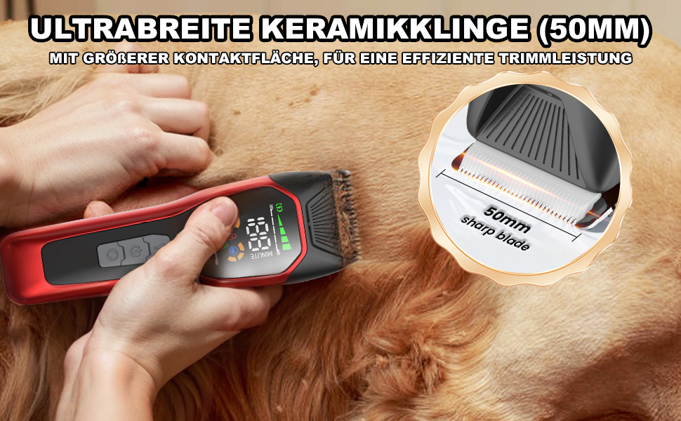 Професійна машинка для стрижки собак та котів з USB-C зарядкою, 2 швидкості, бездротова, для довгого, густого, сплутаного та кучерявого волосся
