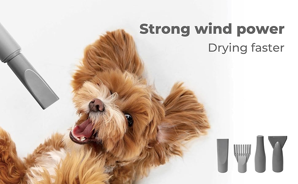 Набір для грумінгу собак Kitplus: машинка для стрижки, пилосос для шерсті, 8 інструментів, чорний & білий.