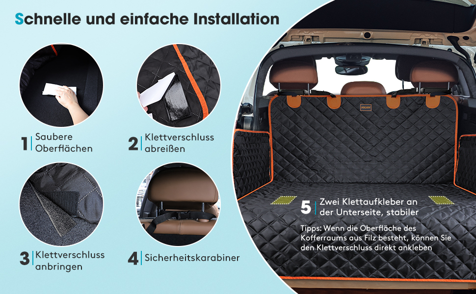 Захист для багажника авто Joejoy для собак з боковими та захистом від порогу, універсальний килимок для багажника, водовідштовхуючий, стійкий до подряпин, легкий у догляді, ковдра для собак, розмір B-185 x 105 см