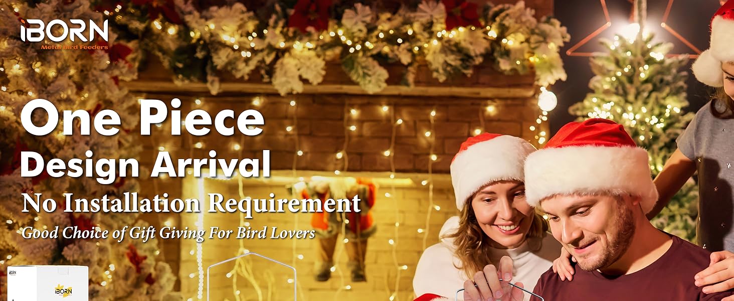 Годівниця для птахів iBorn, металева, з дахом, зелена, для цілорічного годування