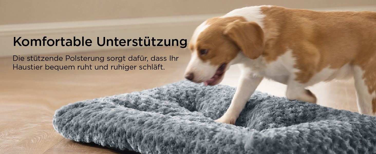 Крісло-лежанка для собак середніх порід BEDSURE - 71x50x7 см, сіре, миюче, з антиковзаючою основою