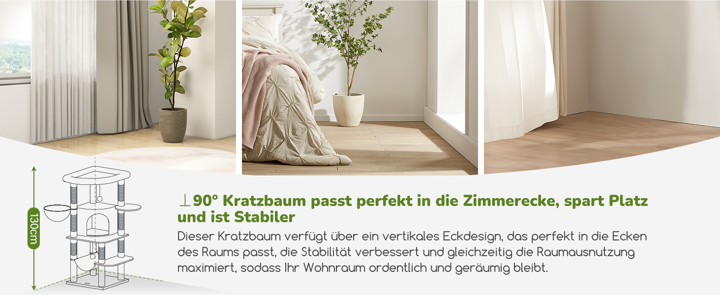 Котячий будиночок Globlazer з когтеточкою, 130 см, XL, темно-сірий. Стабільний кутовий комплекс з будиночком, платформою, гамаком та м'яким кошиком для великих котів.