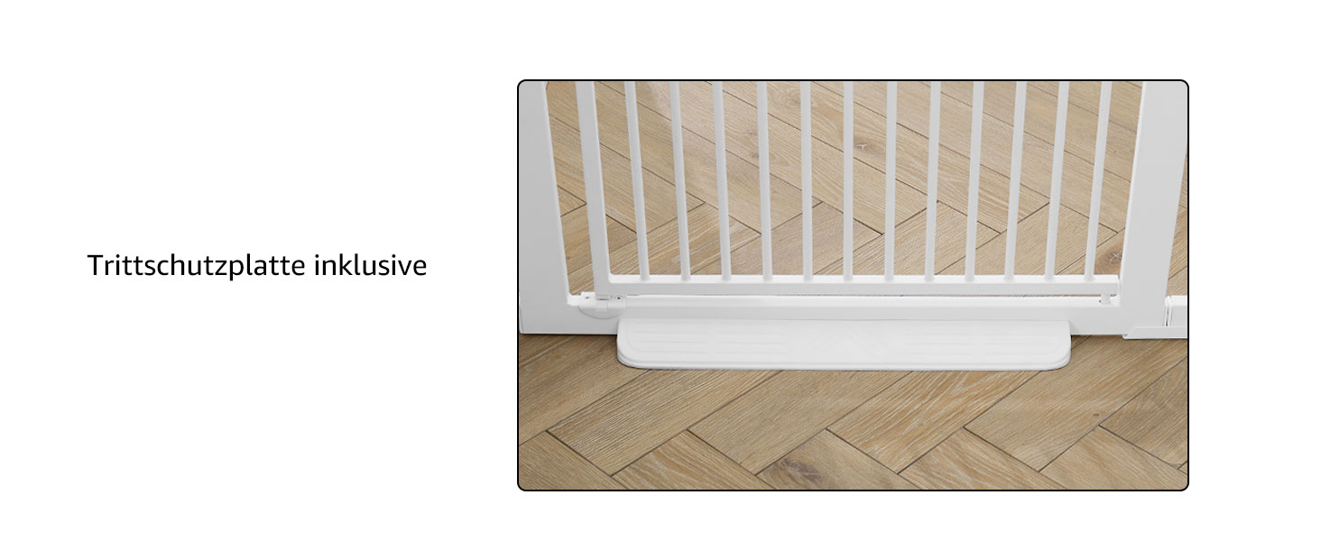 Кіт-загороджувач Unipaws для дверей та сходів, 142 см, з дверцятами для котів, ширина 95-105 см, білий