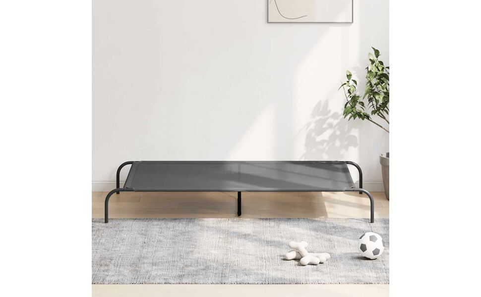 Підвищене собаче ліжко vidaXL 110x65x20 см, Textilene та сталь, для собак, Outdoor, лежанка, диванчик для собак