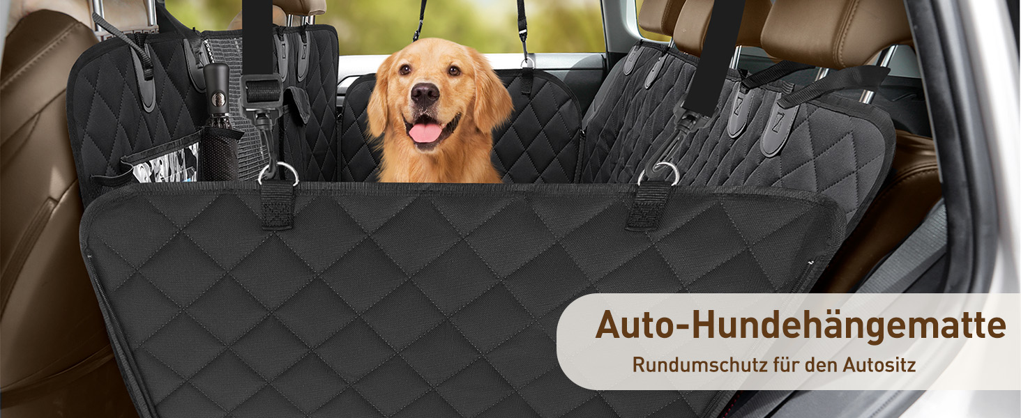 Накидка для собак у машину Gimars, 157x137 см, чорна, водовідштовхувальна, з віконцем