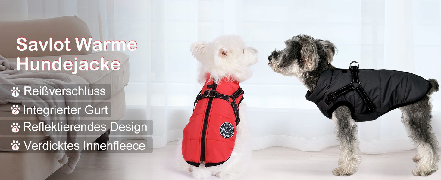 Зимова куртка для собак з наповнювачем та поясом - (XS, Кораловий)