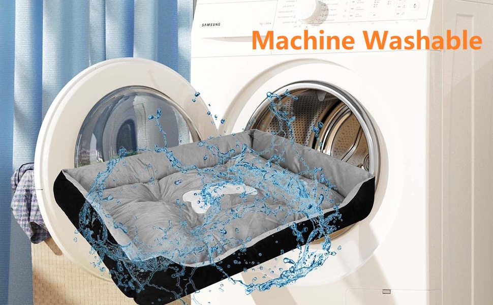 Крісло-ліжко для собак великих порід, м'яке, зручне, чорно-сіре, 90x70 см