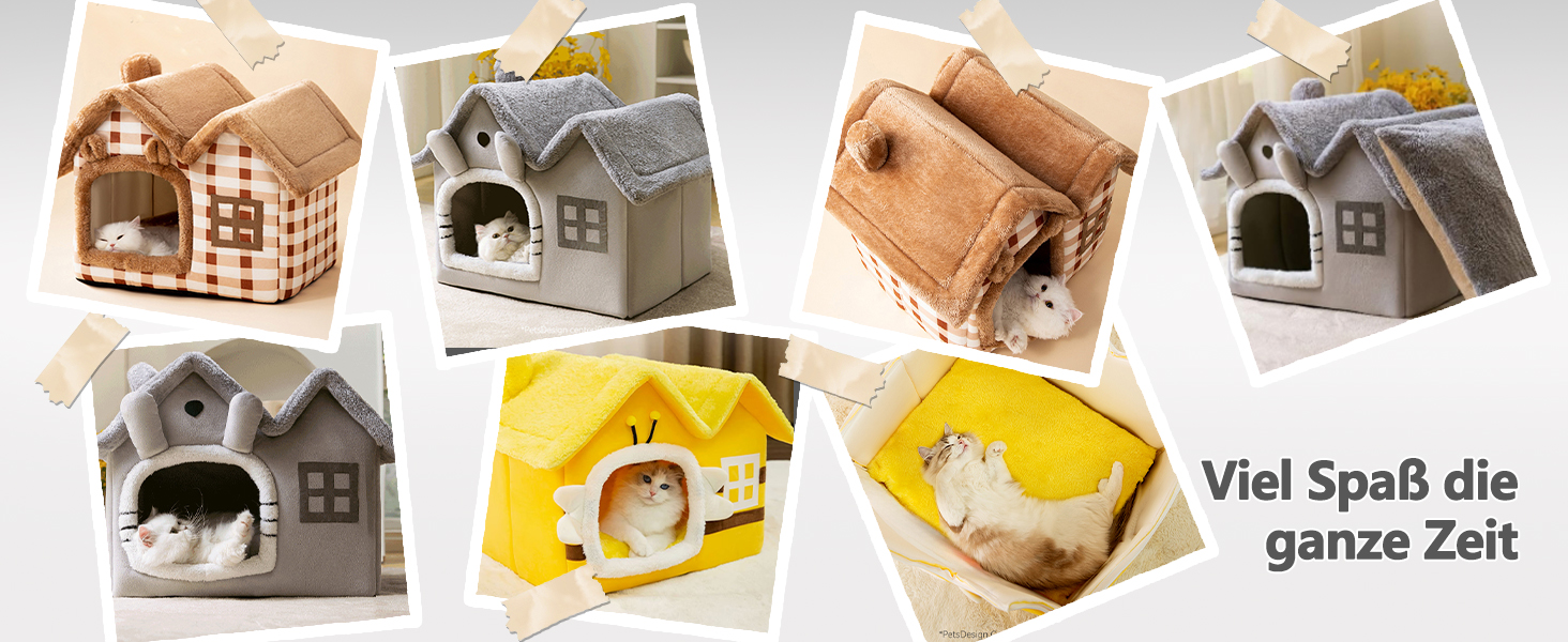 Кігтеточка-будиночок для котів Galatée, тепла та затишна, сіра, велика (L)