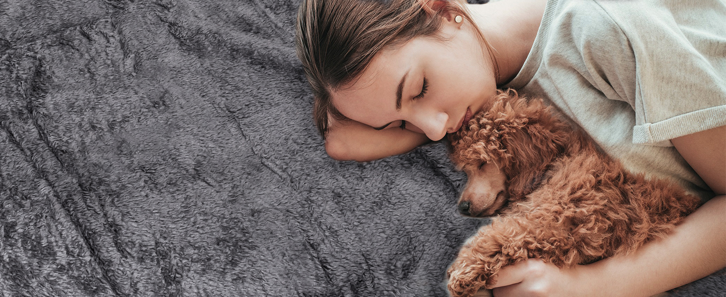 М'який флісовий килимок для собак та котів Nobleza, 160 x 120 см, сірий (XL)