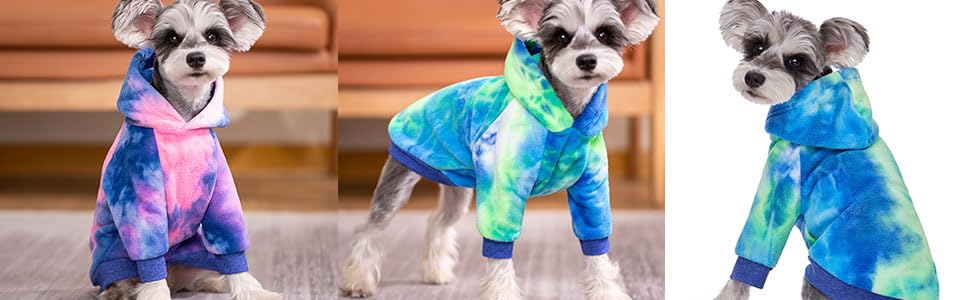 Теплий флісовий світшот з капюшоном для собак, батик, великі та середні породи (5XL, Рожевий)