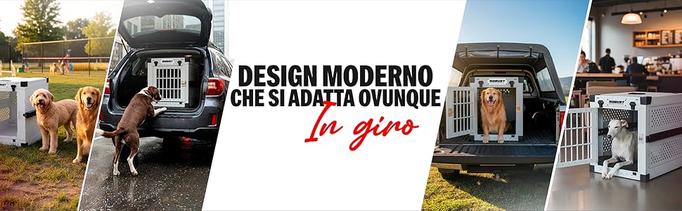 Міцна переносна переноска для собак, складана, для всіх порід – легка алюмінієва переноска з посиленими кутами | Сумка-переноска для собак, для дому, автомобіля, подорожей та авіаперельотів (Білий, L)