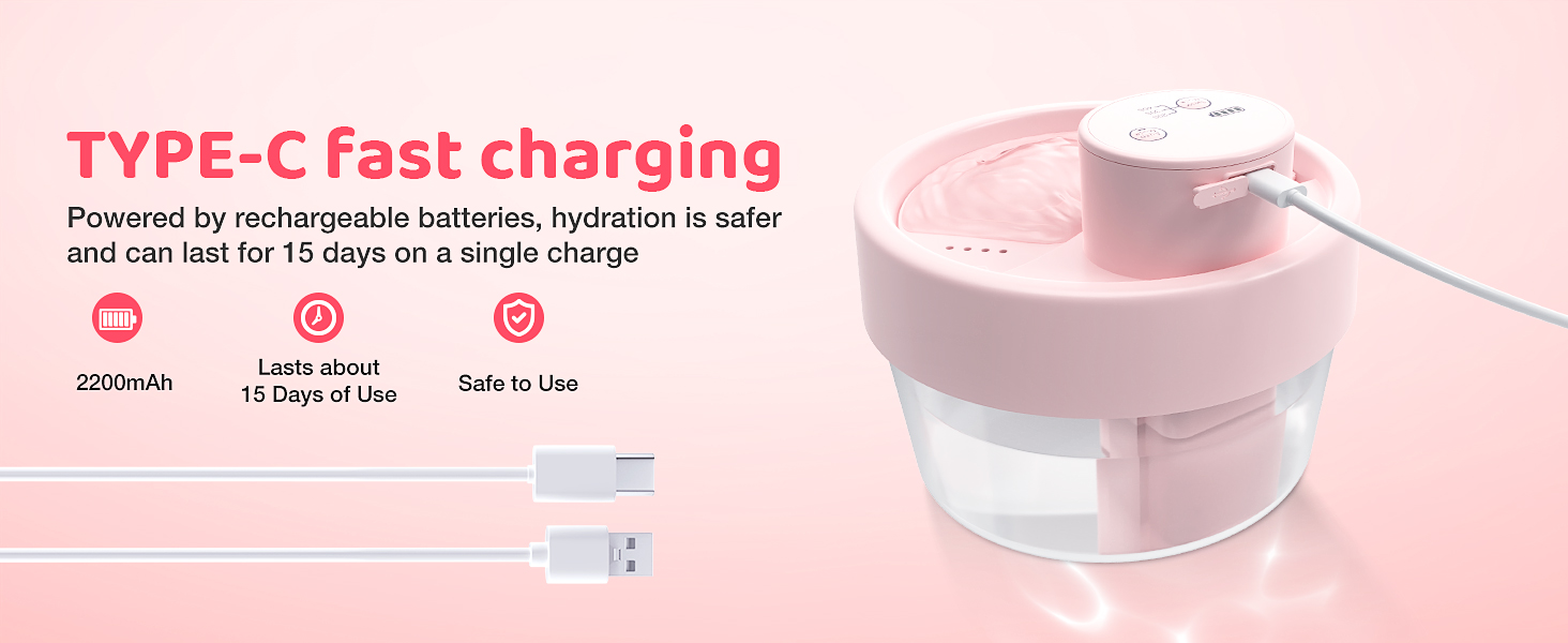 Джерело води для котів RUXAN, 2L, тихий, акумулятор 2200mAh, датчик руху, 3 режими, миска для води для кошенят та собак, білий (рожевий), поліестер