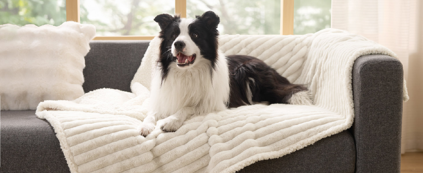 Водонепроникний коврик для собак BEDSURE 152x203 см - м'який, миючий, для великих собак, сірий