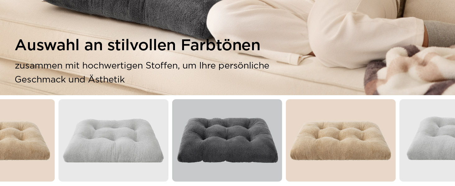 Килимок для собак BEDSURE XL - великий, сірий, 104x69x8 см. З антиковзким дном, для великих собак, з подушкою для заспокоєння.