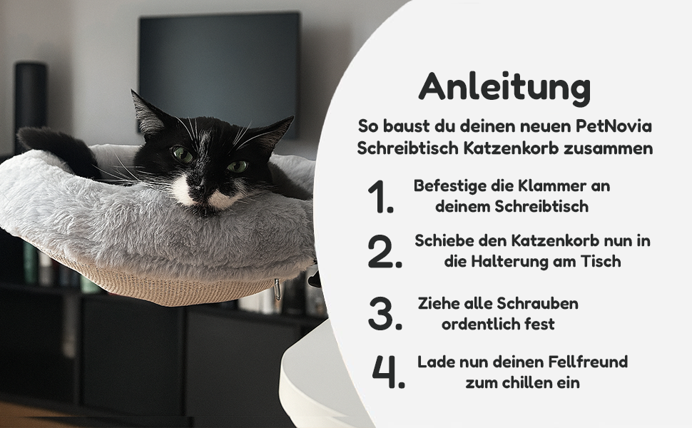 Стол для дому та офісу PetNovia з котячим будиночком - зручний, стійкий та миючий. Нова, посилена модель