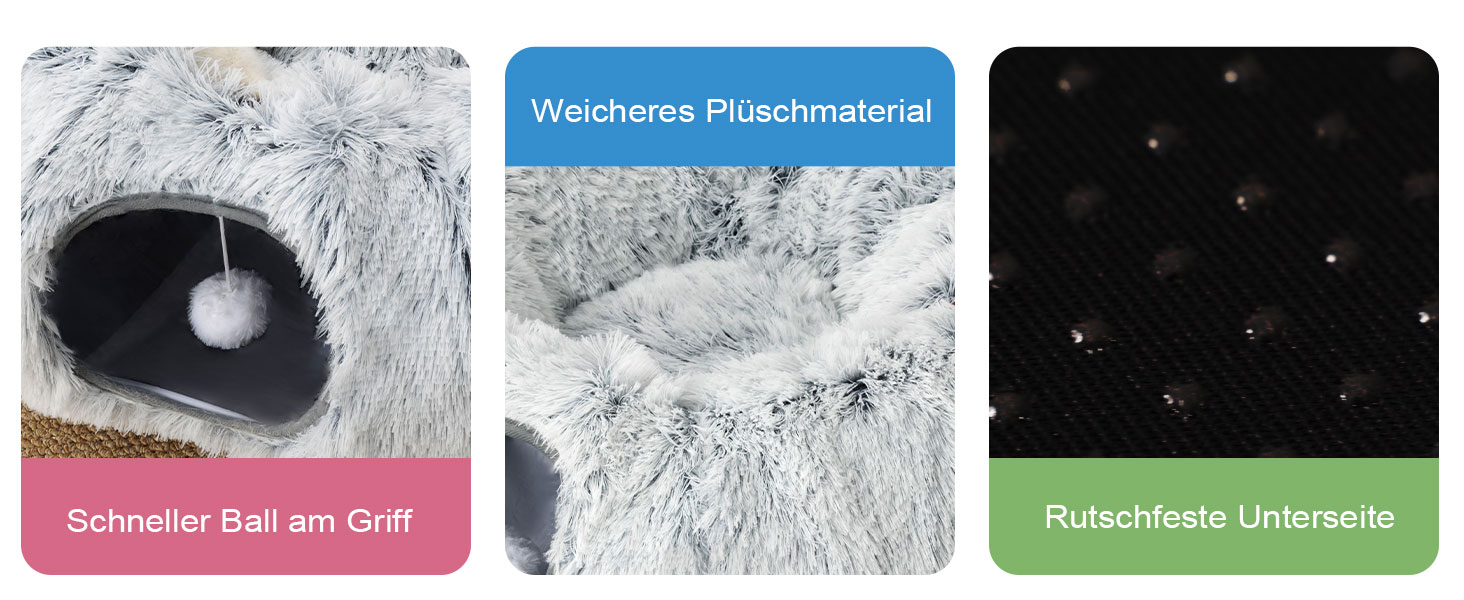 Туннель для котів FURRYPAWS XXL 3-в-1 – 160 см, ліжко, регульований, дихаючий, металевий каркас, складаний, для великих котів та дрібних тварин, сірий