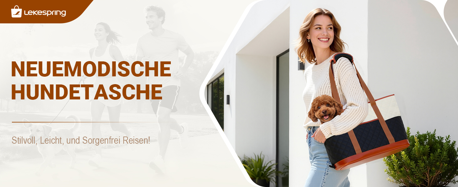 Транспортна сумка для собак та котів до 5 кг, чорно-бежева