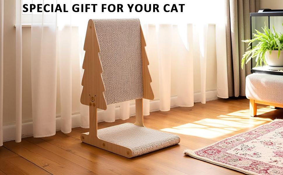 Котячий когтетоп ERNAN: 62 см, L-подібний, з картону, для захисту дивану, на стіну та кут