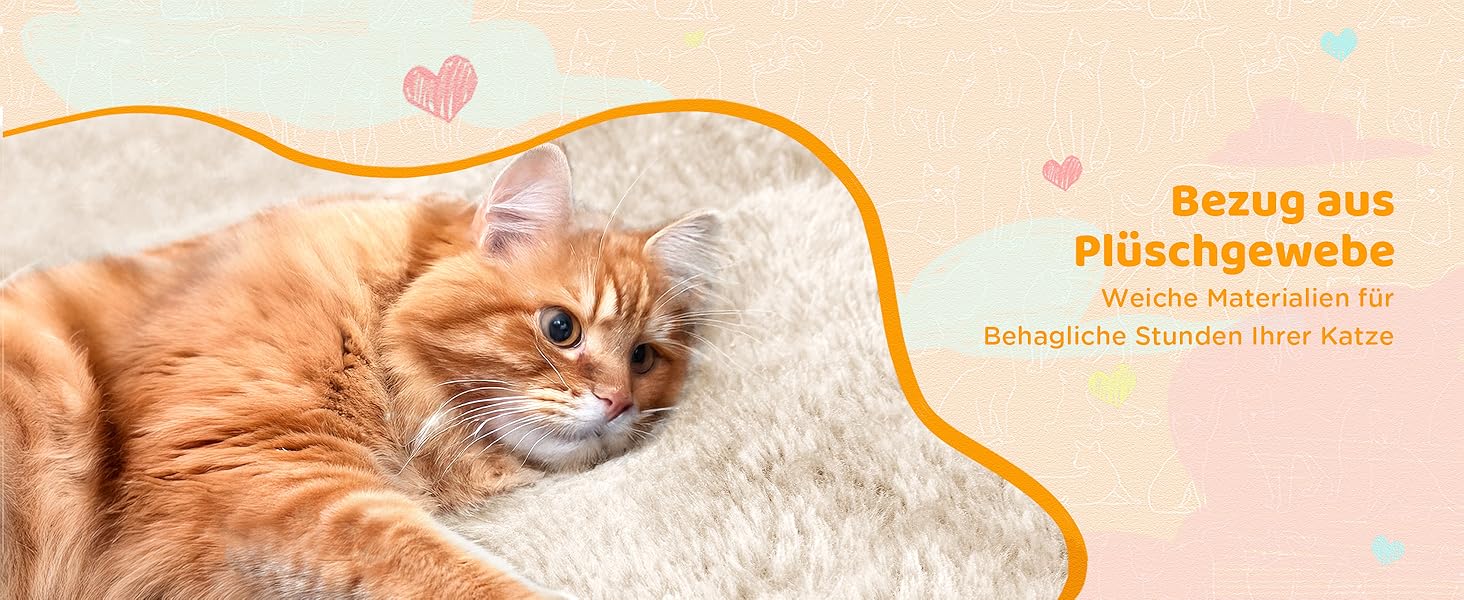 Котячий будиночок Yaheetech 170 см XL: кігтеточка, ліжко, гамак, іграшки, бежевий