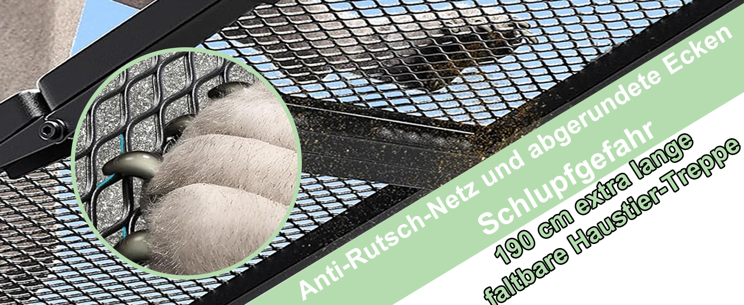 Рампа для собак у автомобіль Extra 190 см, складана, для великих порід (до 180 кг), 190x50 см