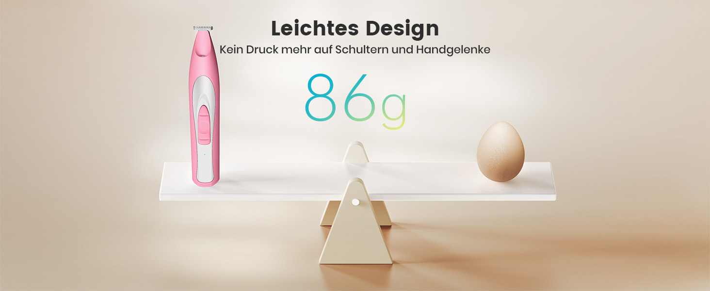 Триммер для собак Oneisall: безшумний, акумуляторний, з LED-підсвічуванням для догляду за лапами, очима, вухами та обличчям (зелений, рожевий)