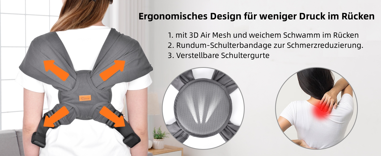 CUBY Сумка-переноска для собак, літня модель, рюкзак-переноска, підтримка спини, для собак, виготовлена з дихаючого матеріалу, 10 кг, світло-сіра