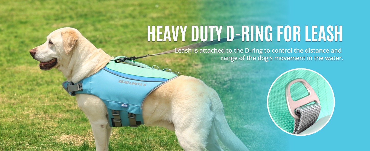 Спасальний жилет для собак ZLX Ripstop Blue L, для малих, середніх та великих собак, регульований, легкий, для плавання та водного відпочинку