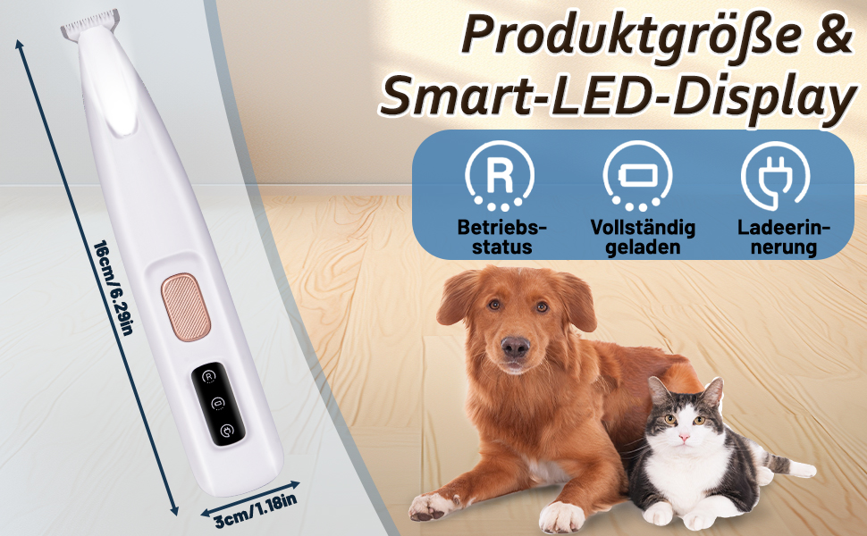 Триммер для стрижки котів та собак PawTrim Pro з LED-підсвічуванням, тихий, перезаряджуваний, вологостійкий