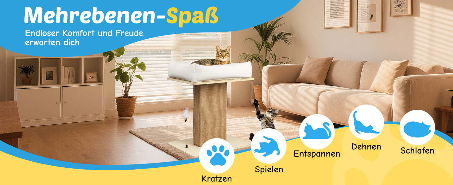 BSWAY Крісло-лежанка для котів з дерева, сонячно-жовтого кольору, 53x40 см. Знімний чохол матраца, витримує до 15 кг. Клітка-будка для котів