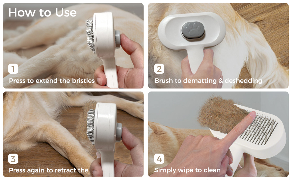 Набір для догляду за тваринами Okiki 3 в 1: щітка для собак і котів, ножиці для обрізання кігтів, гребінець від бліх – для довгої та короткої шерсті, сумісний зі шкірою