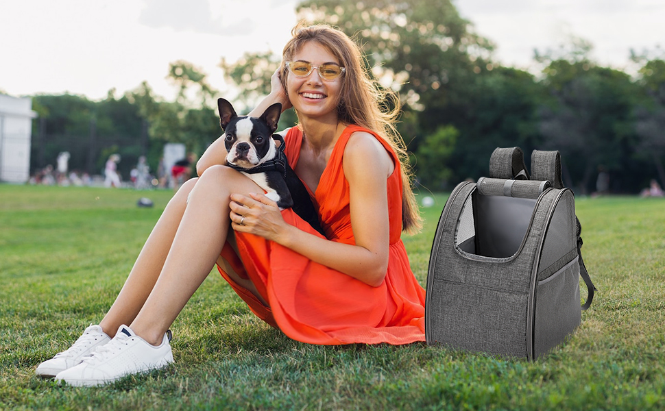 Рюкзак для тварин Allsopets: зручний та дихаючий для котів та собак, ідеальний для подорожей, прогулянок та походів (чорний/червоний)