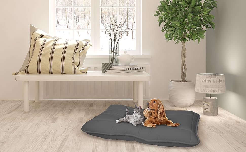 Елегантна подушка для собак Maxy, коричнева, 60x100 см