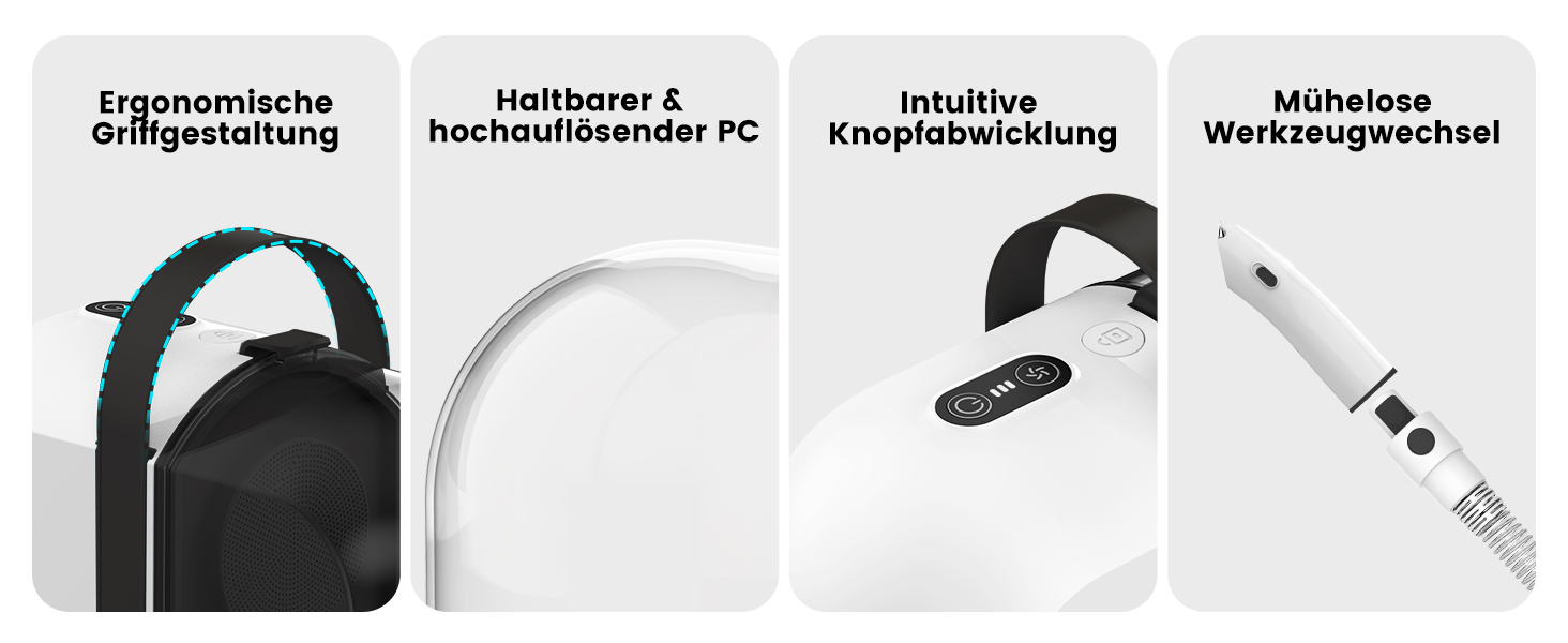 Машинка для стрижки собак AIRROBO з пилососом 12000 Pa, щітка для видалення шерсті, тиха машинка для собак з набором інструментів, контейнер для пилу 1.4L, PG10 Білий (Чорний)