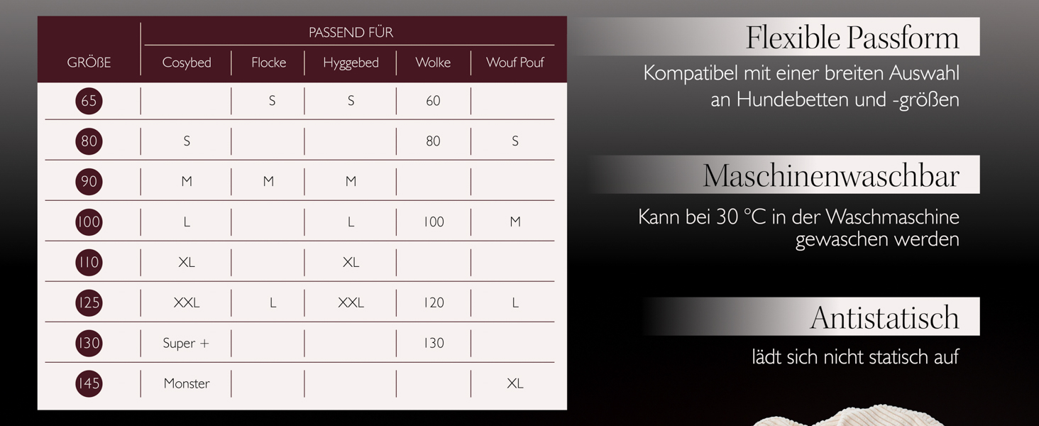 Підстилка для собак EDEL&SCHNELL з можливістю заміни чохла, світло-бежева, діаметр 125 см, м'який бавовняний корд