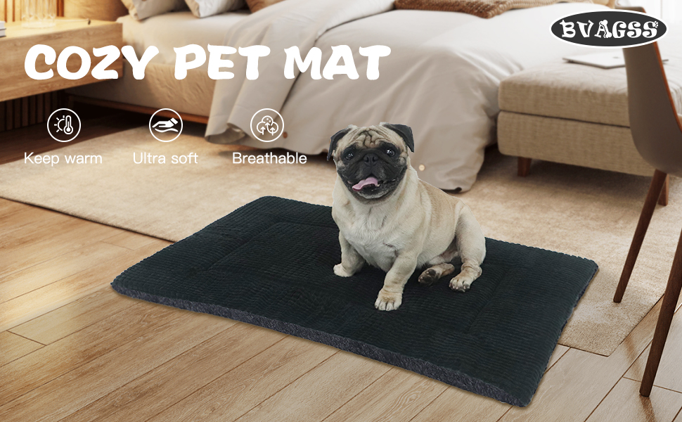 Ортопедичне ліжко для собак BVAGSS, миється, м'яке, тепле, для маленьких, середніх та великих собак, 76x50x4 см, сірий