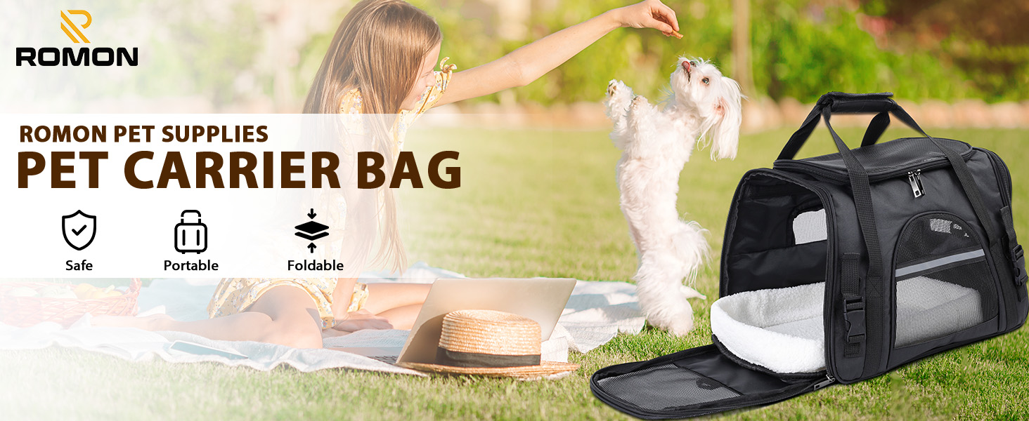 Транспортний бокс для котів Romon: переноска для тварин, переноска для котів, сумка-переноска для котів та цуценят до 6 кг, з регульованим плечовим ременем