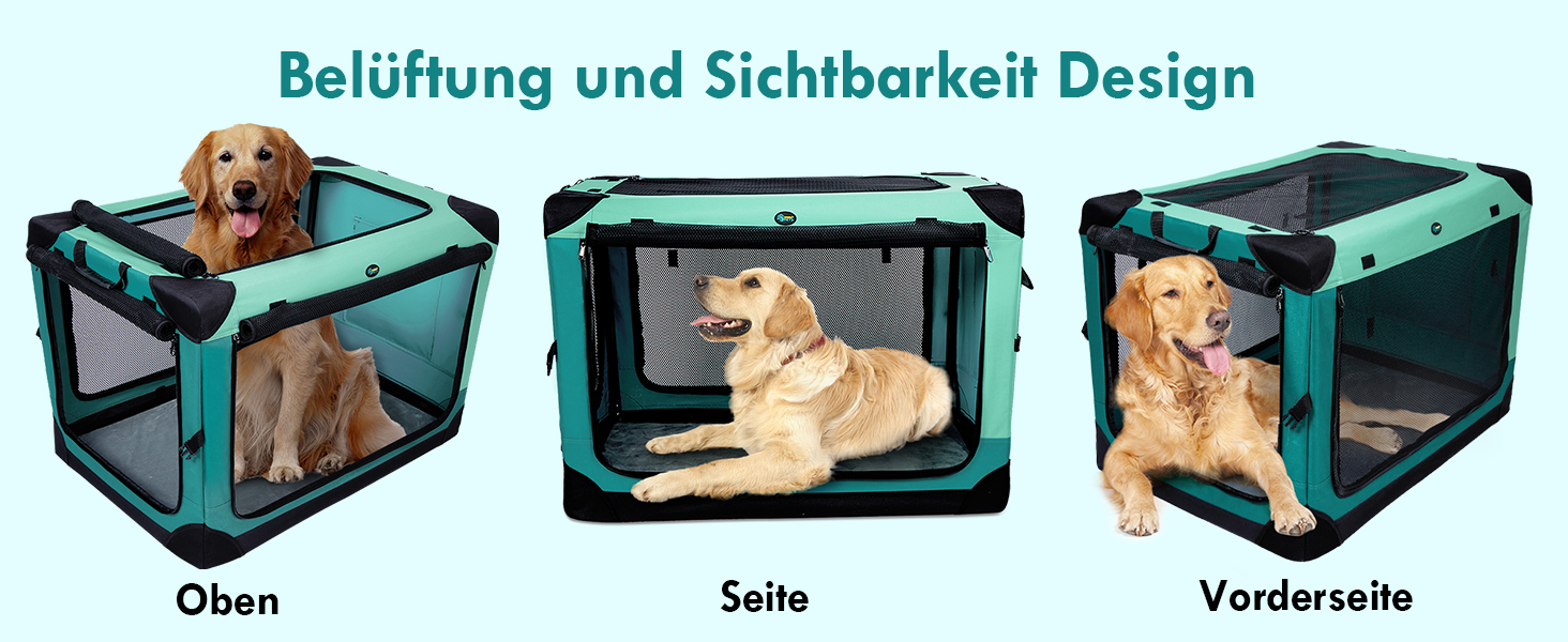 Складана переносна переносна клітка для собак та котів Ownpets з міцним сталевим каркасом, 4 дверцята, розмір L (91.5 x 63.5 x 63.5 см)