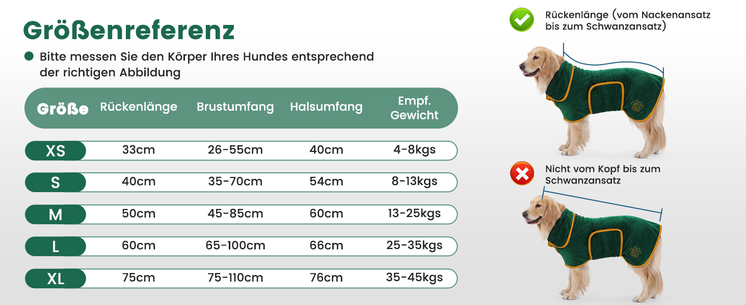 Рушник для собак PETTO, зелений, M - для великих, середніх та маленьких собак