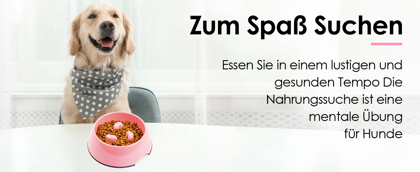 Миска для собак та котів Uperdeign, антизатримка, інтерактивна, 600 мл, рожева