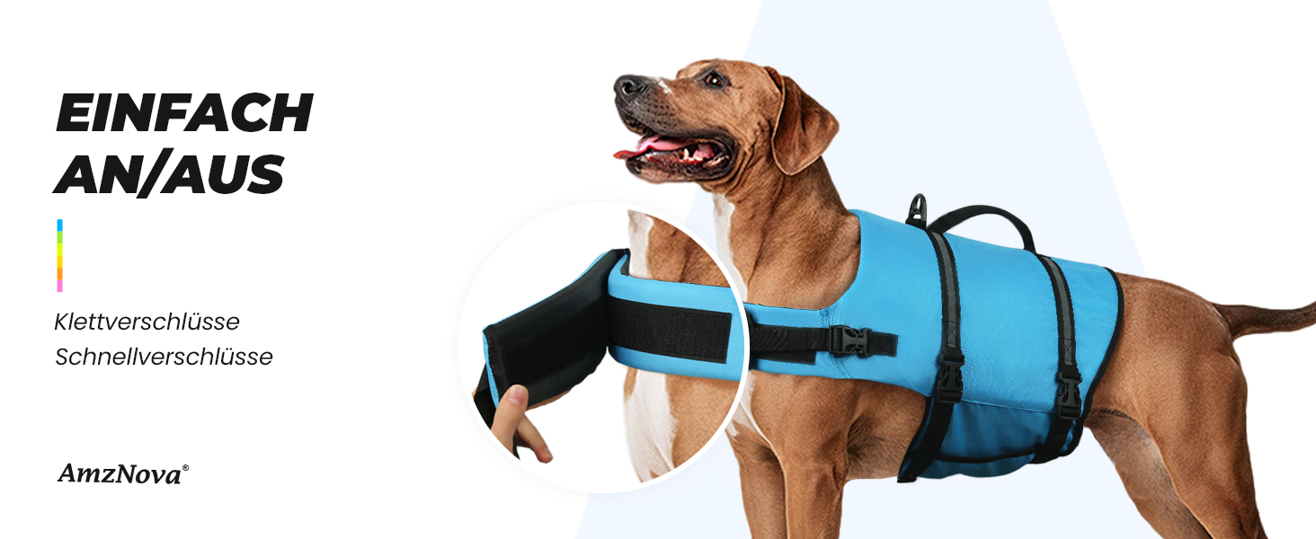 Жилет рятувальний для собак AMZNOVA Rip Stop, рожевий, XL (79-97 см)