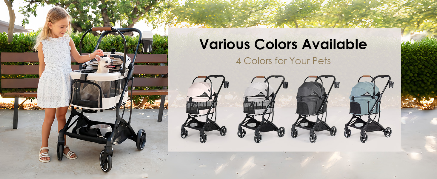 Дитяча та переносна коляска 3 в 1 для собак та котів T3, чорна